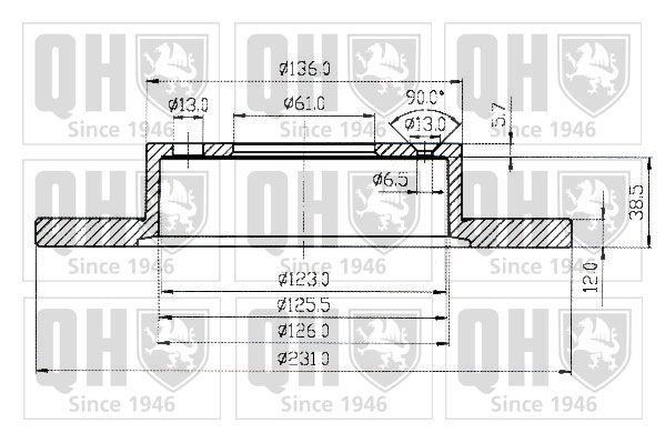 QUINTON HAZELL Тормозной диск BDC3481